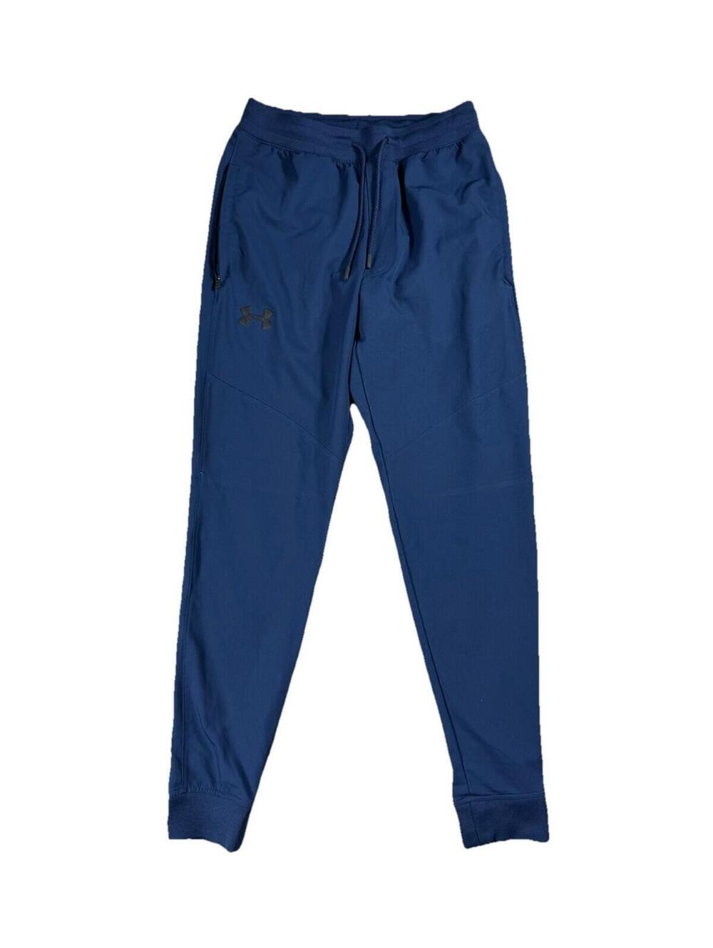 Under Armour Sportstyle Elite‎ Joggers Mens M Navy Drawstring Zip Pockets